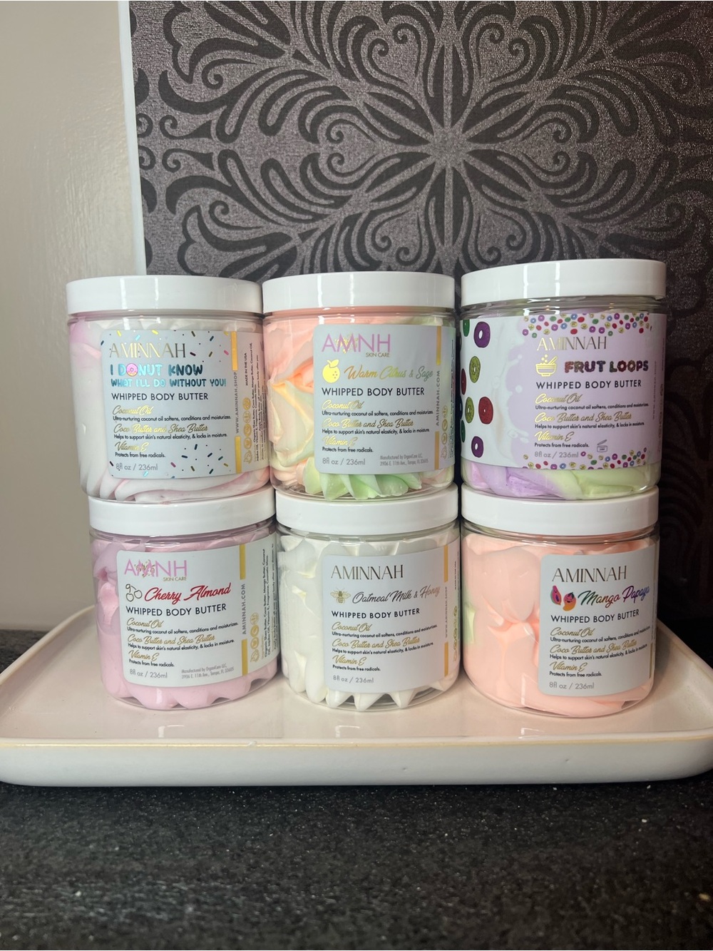 Aminnah whipped body butter bundle set 6